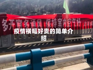 疫情横幅好贵的简单介绍