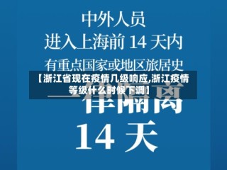 【浙江省现在疫情几级响应,浙江疫情等级什么时候下调】