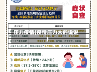 压力疫情(疫情压力大的说说)