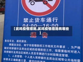 【武鸣疫情措施,武鸣疫情措施有哪些】