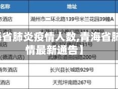 【青海省肺炎疫情人数,青海省肺炎疫情最新通告】