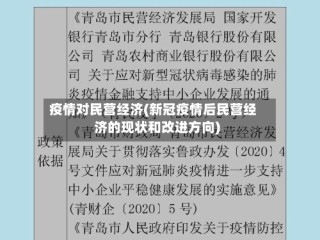 疫情对民营经济(新冠疫情后民营经济的现状和改进方向)