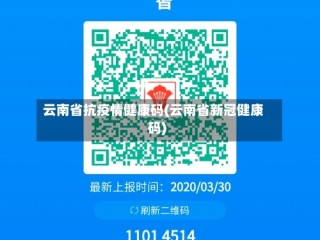 云南省抗疫情健康码(云南省新冠健康码)