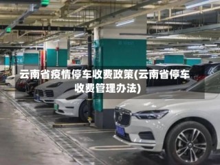 云南省疫情停车收费政策(云南省停车收费管理办法)