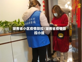 湖南省小区疫情防控/湖南省疫情防控小组