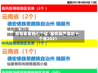 疫情最重的七个省/疫情最严重的十个省2021
