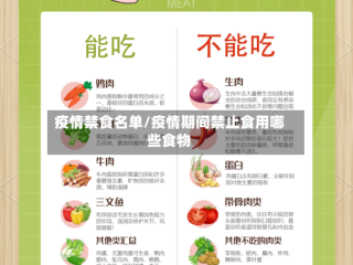 疫情禁食名单/疫情期间禁止食用哪些食物