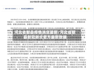 河北省献县疫情消息最新/河北省献县新冠肺炎官方最新数据