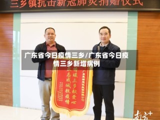 广东省今日疫情三乡/广东省今日疫情三乡新增病例
