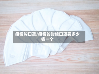 疫情购口罩/疫情的时候口罩买多少钱一个