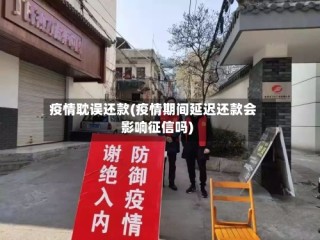 疫情耽误还款(疫情期间延迟还款会影响征信吗)