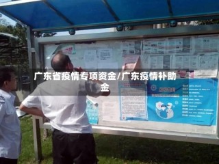 广东省疫情专项资金/广东疫情补助金