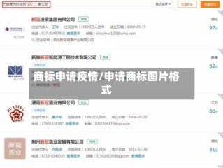 商标申请疫情/申请商标图片格式