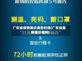 广东省疫情确诊通告时间(广东省最新确诊病例)