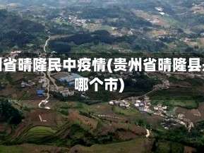 贵州省晴隆民中疫情(贵州省晴隆县是哪个市)