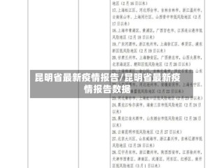 昆明省最新疫情报告/昆明省最新疫情报告数据