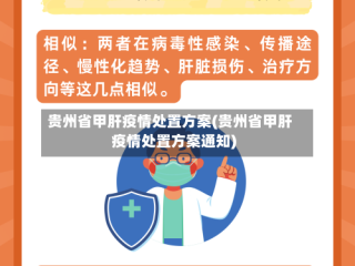 贵州省甲肝疫情处置方案(贵州省甲肝疫情处置方案通知)