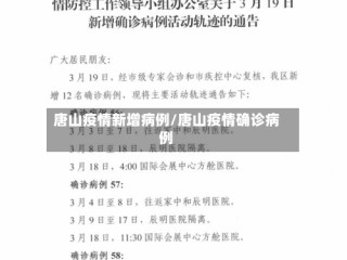 唐山疫情新增病例/唐山疫情确诊病例