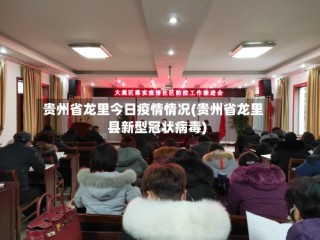 贵州省龙里今日疫情情况(贵州省龙里县新型冠状病毒)