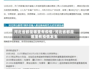 河北省都是哪里有疫情/河北省都是哪里有疫情发生