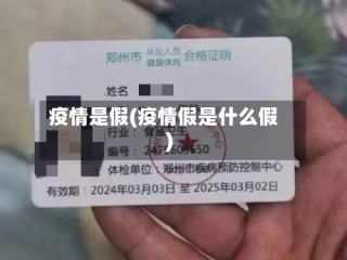 疫情是假(疫情假是什么假)