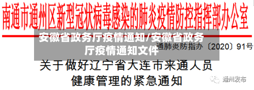 安徽省政务厅疫情通知/安徽省政务厅疫情通知文件-第2张图片