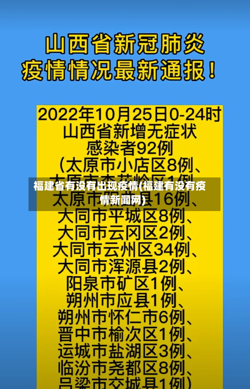 福建省有没有出现疫情(福建有没有疫情新闻网)-第1张图片