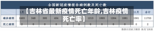 【吉林省最新疫情死亡年龄,吉林疫情死亡率】-第1张图片