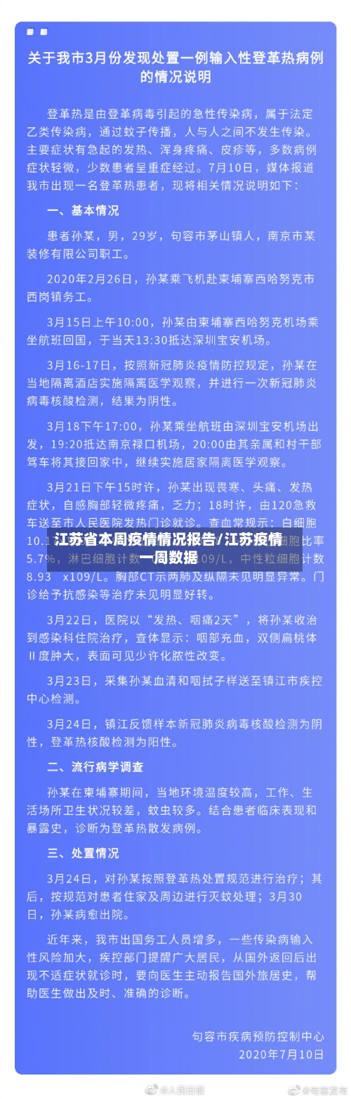 江苏省本周疫情情况报告/江苏疫情一周数据-第1张图片