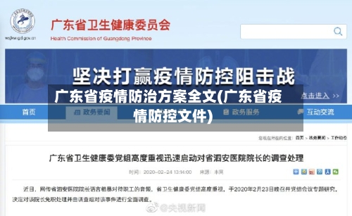 广东省疫情防治方案全文(广东省疫情防控文件)-第3张图片