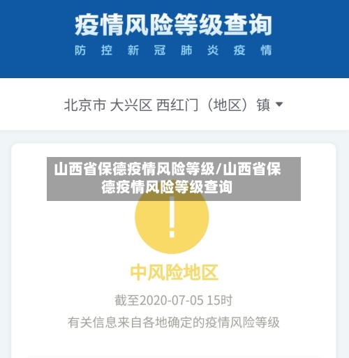 山西省保德疫情风险等级/山西省保德疫情风险等级查询-第1张图片