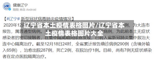 辽宁省本土疫情表格图片/辽宁省本土疫情表格图片大全-第1张图片
