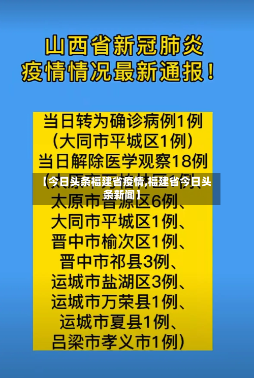 【今日头条福建省疫情,福建省今日头条新闻】-第1张图片