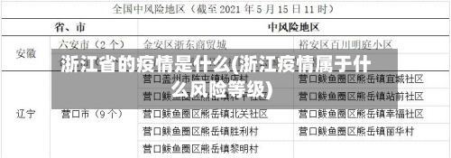 浙江省的疫情是什么(浙江疫情属于什么风险等级)-第1张图片