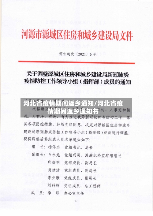 河北省疫情期间返乡通知/河北省疫情期间返乡通知书-第1张图片
