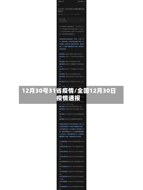 12月30号31省疫情/全国12月30日疫情通报-第2张图片