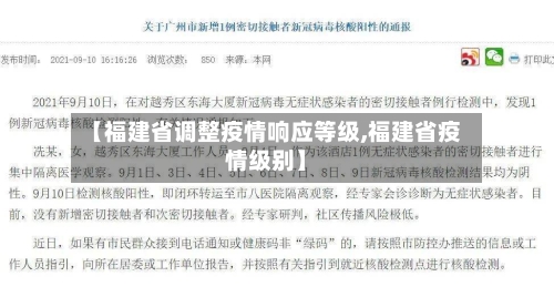 【福建省调整疫情响应等级,福建省疫情级别】-第1张图片