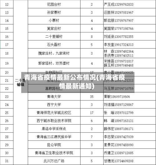 青海省疫情最新公布情况(青海省疫情最新通知)-第2张图片