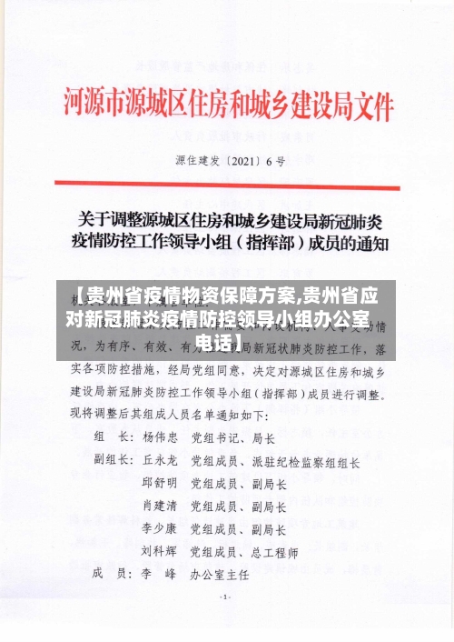 【贵州省疫情物资保障方案,贵州省应对新冠肺炎疫情防控领导小组办公室电话】-第1张图片
