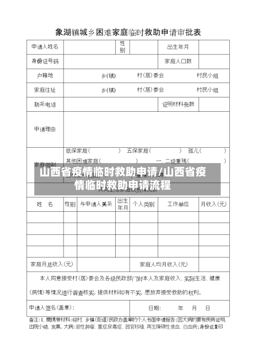 山西省疫情临时救助申请/山西省疫情临时救助申请流程-第1张图片