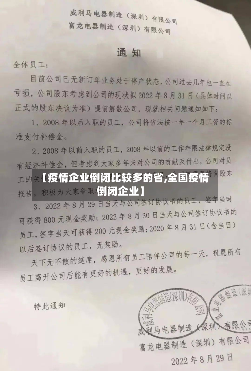 【疫情企业倒闭比较多的省,全国疫情倒闭企业】-第3张图片