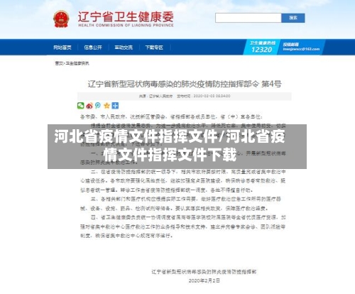 河北省疫情文件指挥文件/河北省疫情文件指挥文件下载-第2张图片