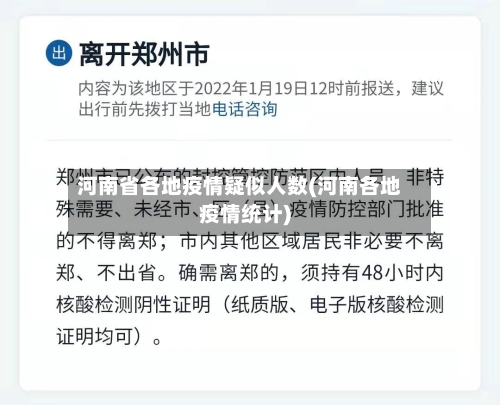 河南省各地疫情疑似人数(河南各地疫情统计)-第2张图片
