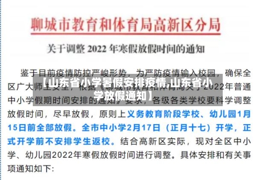 【山东省小学暑假安排疫情,山东省小学放假通知】-第1张图片
