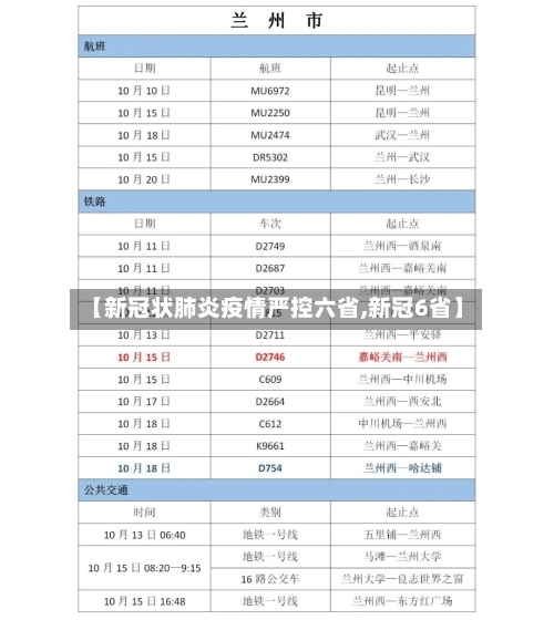 【新冠状肺炎疫情严控六省,新冠6省】-第1张图片