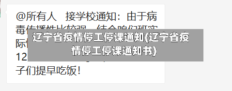 辽宁省疫情停工停课通知(辽宁省疫情停工停课通知书)-第1张图片