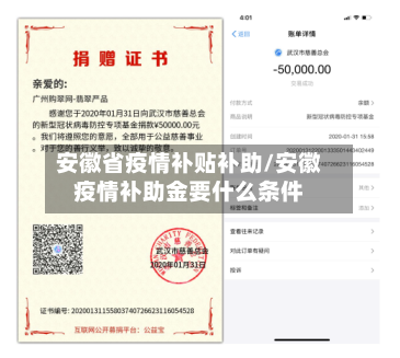 安徽省疫情补贴补助/安徽疫情补助金要什么条件-第3张图片