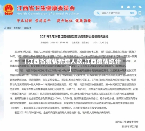 【江西省疫情新增人数,江西疫情统计】-第1张图片