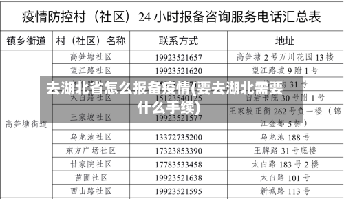 去湖北省怎么报备疫情(要去湖北需要什么手续)-第2张图片