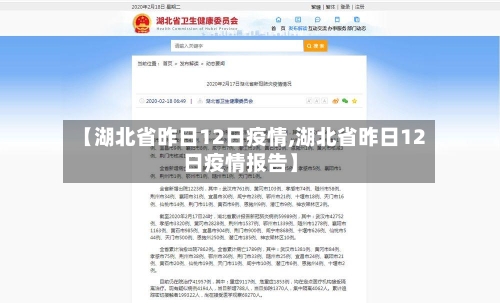 【湖北省昨日12日疫情,湖北省昨日12日疫情报告】-第1张图片